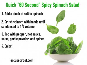 Making spinach tasty